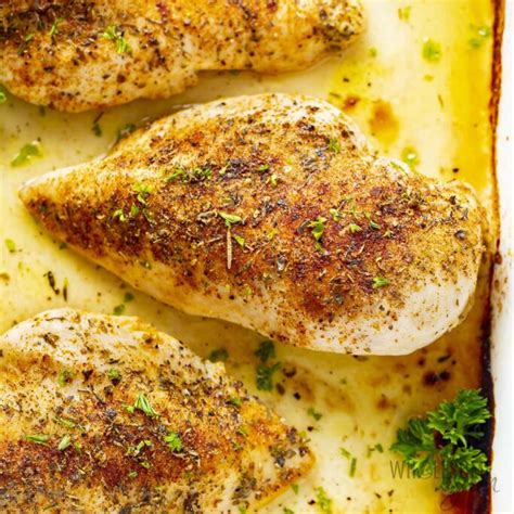 healthy baked chicken breast juicy and easy wholesome yum