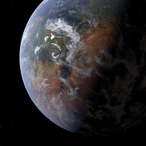 Fictional Alien Earth Like Planet 2 12k 3d Turbosquid 1856065