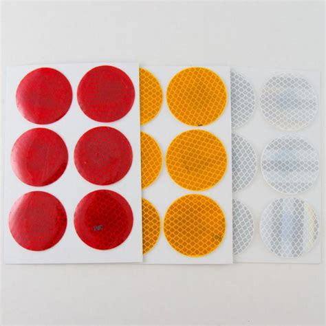 Scallop Circle Stickers Decals 3m Reflective Reflector Pack Paper