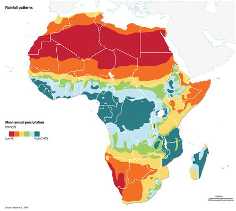 Rainfall Patterns In Africa Grid Arendal