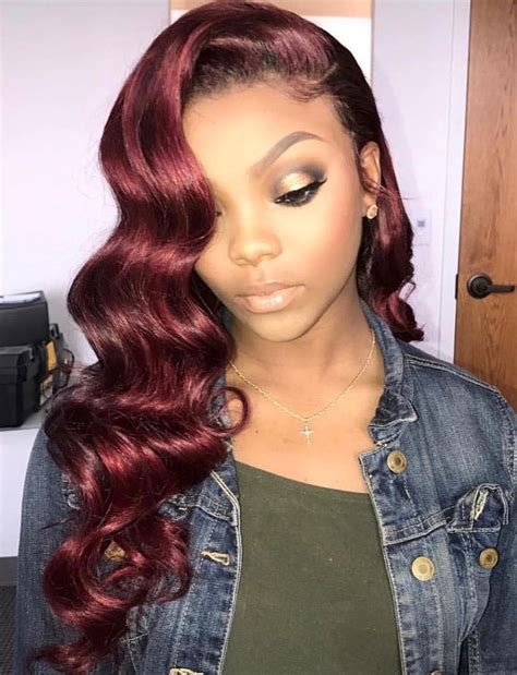 Sew In Weave Hairstyle With Color Just Love This Color If You Need