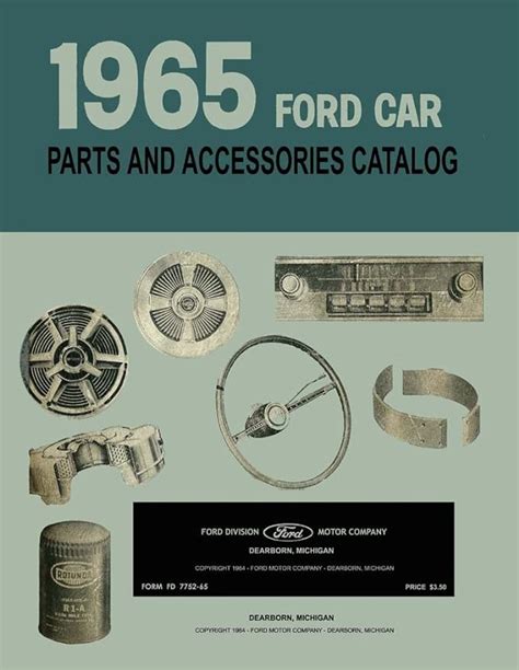 Bishko Automotive Literature 1965 Ford Parts Numbers Book