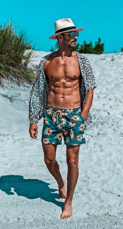 Pin By Vanessa Mitchell On Haute Mens Fashions Beach Outfit Men