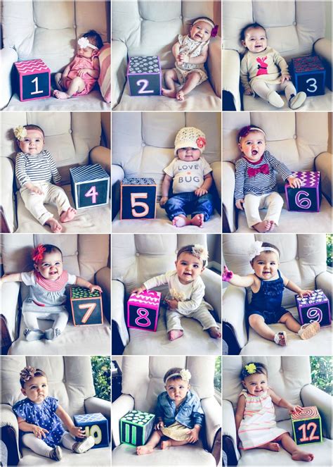 Monthly Baby Photos Documenting The First 12 Months Monthly Baby