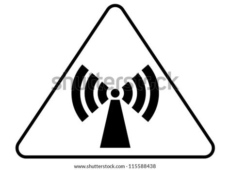 Attention Nonionizing Radiation Sign Stock Vector Royalty Free 115588438