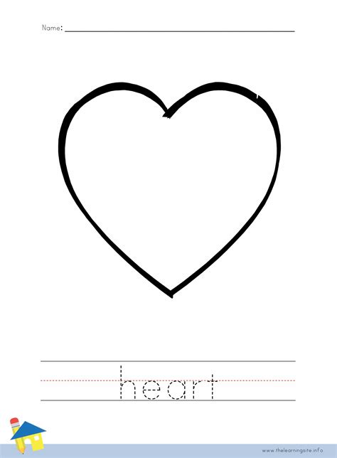 Heart Coloring Worksheet The Learning Site