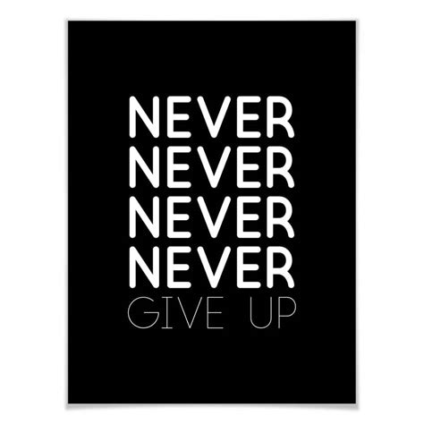 Poster Never Give Up Wall Artnl