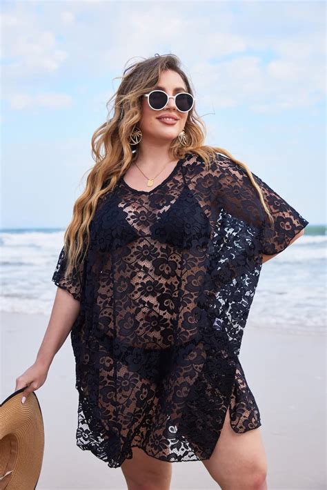 Buy In Voland Women S Plus Size Beach Cover Up Lace Cover Ups Sexy