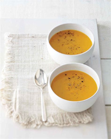 Spiced Butternut Squash And Apple Soup Recipe And Video Martha Stewart