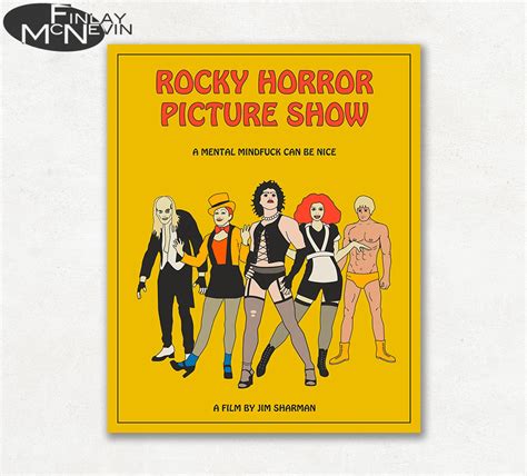 Rocky Horror Picture Show Movie Poster Fine Art Print Yellow Etsy