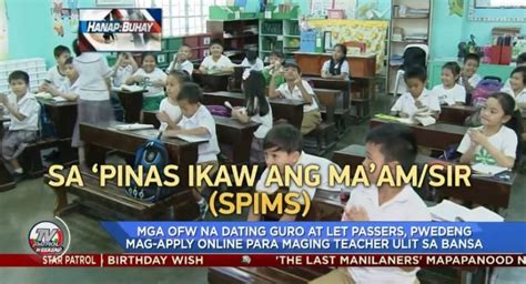 OFWs Who Are LET Passers Or Former Teachers Can Still Teach Again With DepEd Buhay Teacher