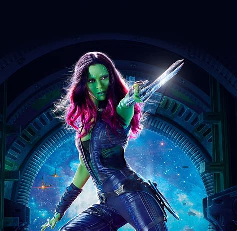 Online Crop Hd Wallpaper Gamora Of Guardian Of The Galaxy Movie Poster Zoe Saldana