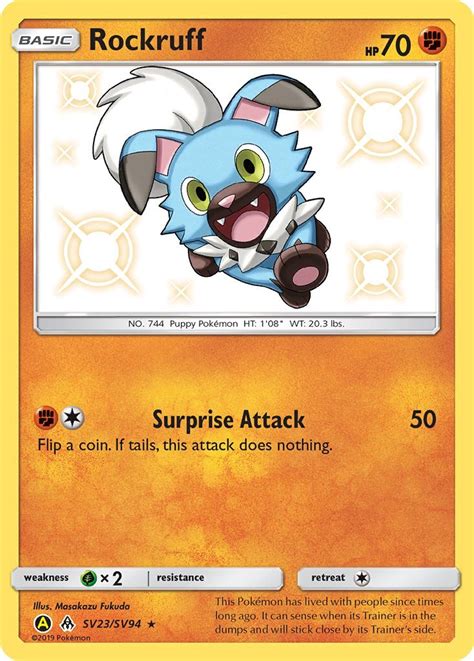 Maybe you would like to learn more about one of these? Rockruff SV23/SV94 SM Hidden Fates Holo Shiny Rare Pokemon Card NEAR MINT TCG