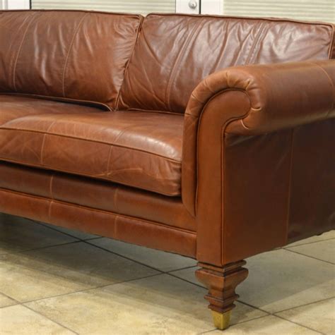 It features a modern design with some design elements alluding vintage touch. Vintage High Quality Colonial Style Ralph Lauren Leather ...