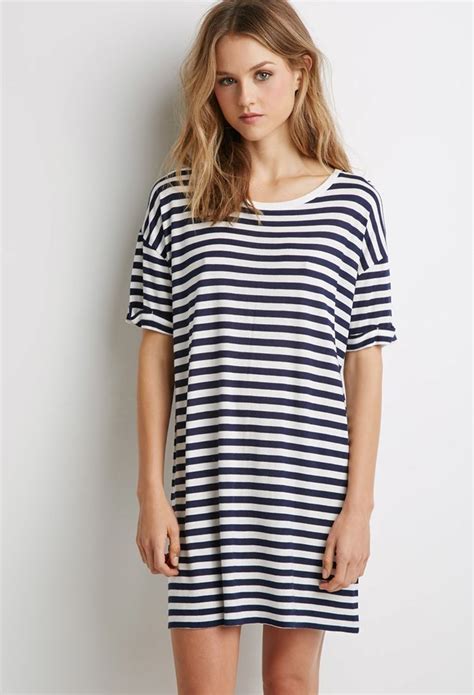 Striped T Shirt Dress Forever Canada Striped T Shirt Dress Shirt Dress Stripe Outfits
