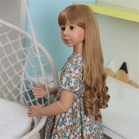 48 Inches Realistic Huge Toddler Reborn Dolls Standing Girl Long Blonde