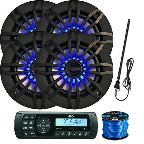 Jensen Marine Audio Ma200 Amfmusbbluetooth Waterproof Stereo 4 X