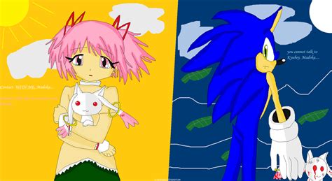 Madoka Kaname And Sonic By Iluvsonamy12 On Deviantart