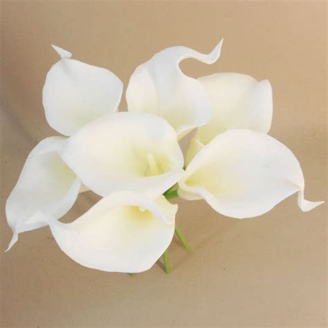 Real Touch Calla Lilies Bundle Ivory 31cm Artificial Flowers