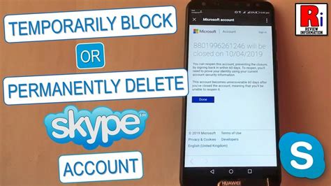 How To Temporarily Block Or Permanently Delete Skype Account Youtube