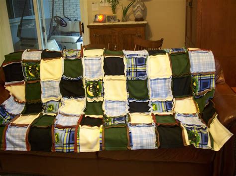 Fleece Rag Quilt Made For Son In Law This Is Before All The Seams Were