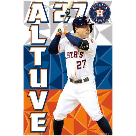 Jose Altuve Houston Astros 23 X 34 Player Wall Poster Houston