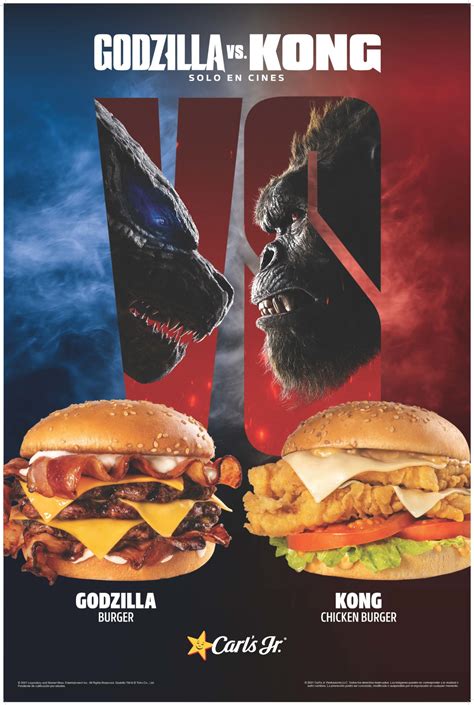 Carls Jr Recrea El Duelo Godzilla Vs Kong Con Sus Hamburguesas
