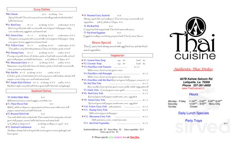 Top categories in lafayette la. Thai Cuisine menu in Lafayette, Louisiana, USA