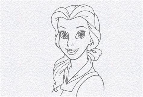 How To Draw Beauty And The Beast Step By Step Drawing Of Belle