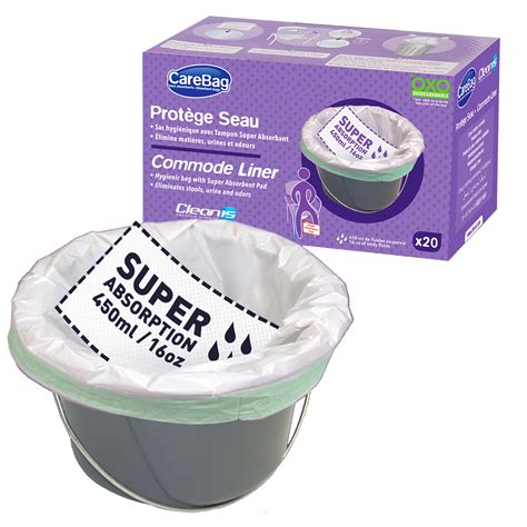 Carebag Commode Liners With Super Absorbent Pad Count Walmart Com