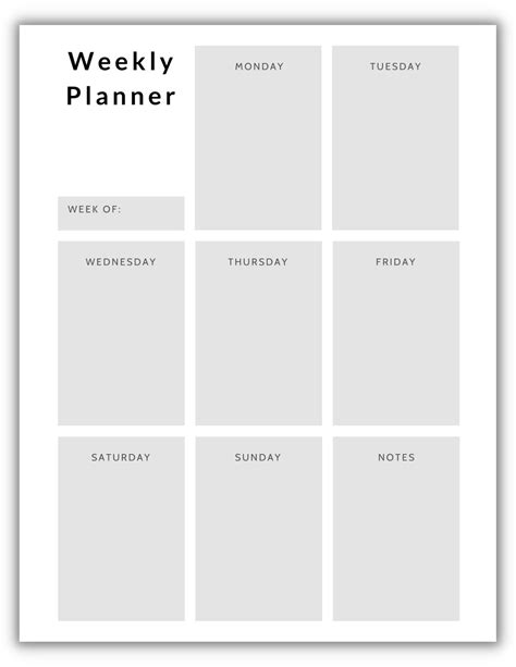 Minimalist Weekly Planner Free Printable Gathering Beauty