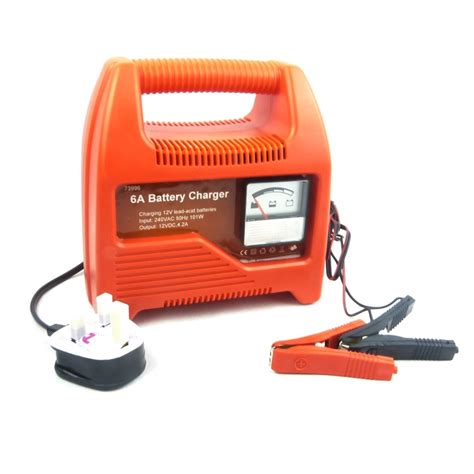 12v Car Battery Charger 6 Amp Compact Portable Battery Charger For Cars
