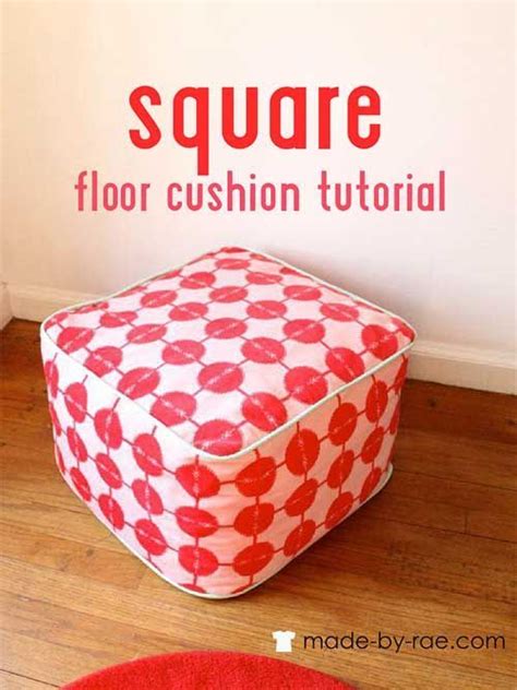 Free Sewing Pattern And Tutorial Square Floor Cushion Cushion