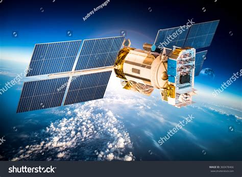 Space Satellite Orbiting Earth Elements This库存照片360478466 Shutterstock