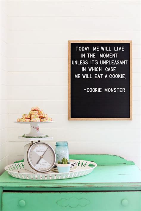 We're just waiting for the letter board that says, will you marry me? Cookie monster in my kitchen (Under the Sycamore) | Large ...