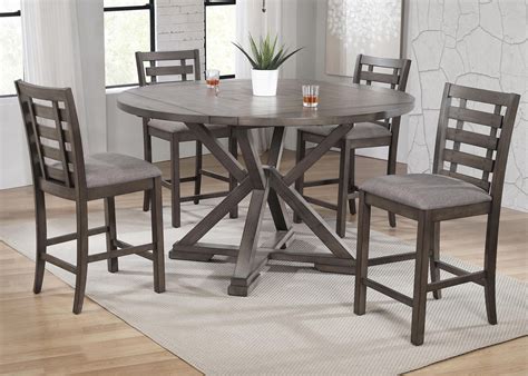 Stratford 5 Piece Counter Height Dining Table Set Sadlers Home Furnishings Pub Table And