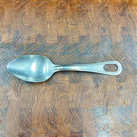 Vintage Us Military Mess Hall Stainless Large Spoon Etsy