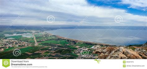 Holy Land Series Mt Arbel And Sea Of Galilee Winter Edition Stock