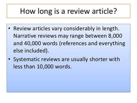 How to write a review article