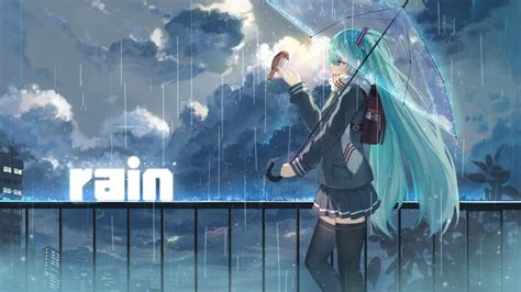 Anime Rain 3d Wallpaper Engine Zflas