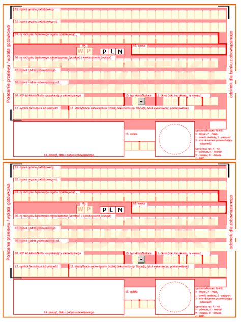 Polecenie przelewu wpłaty na rachunek organu podatkowego
