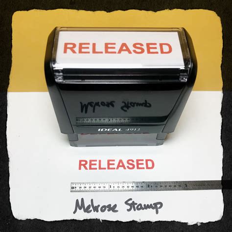 Released Rubber Stamp For Office Use Self Inking Melrose Stamp Company