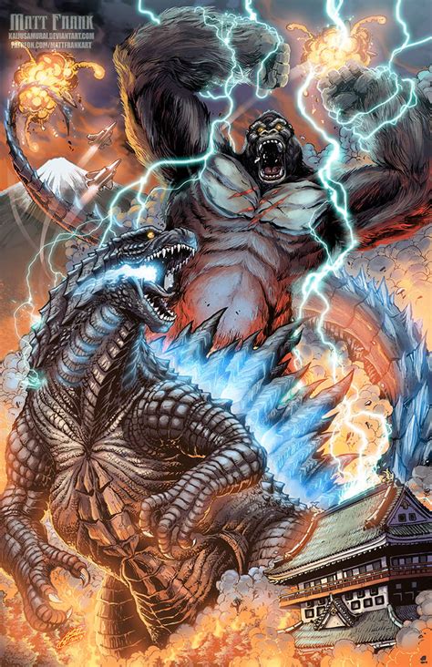 While at first you'd think godzilla would be the clear winner, based on sheer size and his ability to slice through ships with his gnarly back ridge, king kong is bringing a lot to the ring in warner bros.' first full trailer for godzilla vs. Kong vs Godzilla by KaijuSamurai on DeviantArt