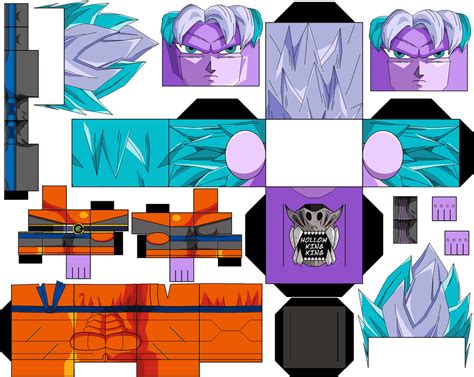 Goku Ssjb Paper Toy Free Printable Papercraft Templates