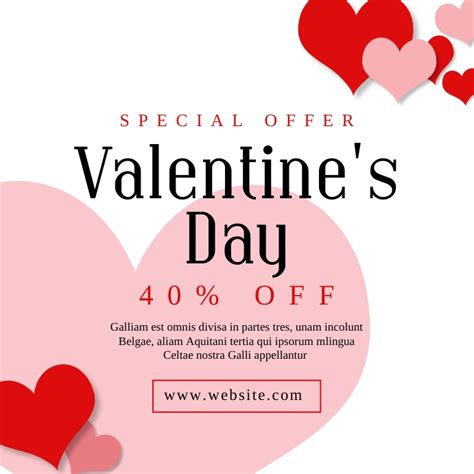 Special Offer Valentines Day Instagram Post Template Postermywall