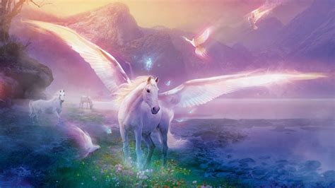 White Unicorn With Wings Hd Unicorn Wallpapers Hd Wallpapers Id 52412