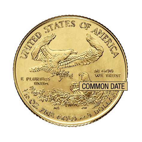 110 Oz American Gold Eagle Coin Common Date Buy Online At Goldsilver