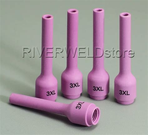 5pcs TIG Long Alumina Ceramic Nozzle Cup 796F75 3XL For TIG Welding