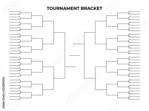 March Madness Bracket Empty Tournament Infographics Template Stock