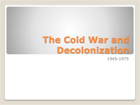 The Cold War Powerpoint